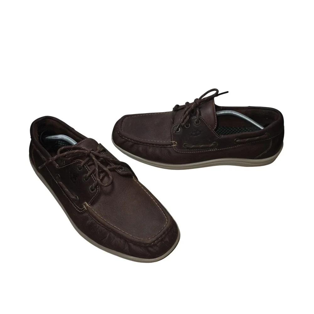 SAS Tripad Comfort Shoes Mens Size 12.5 M Brown Leather Boat Lace Up Casual